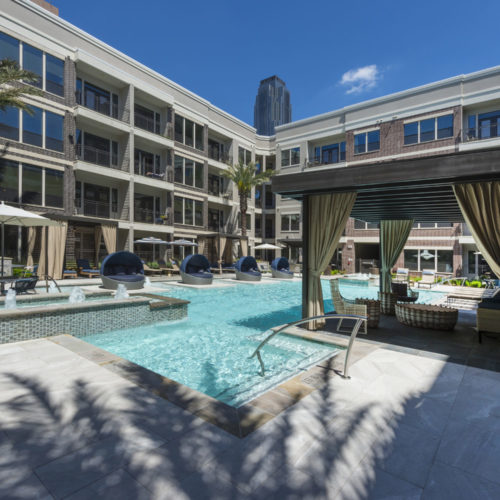 uptown district luxury apartment community amenities
