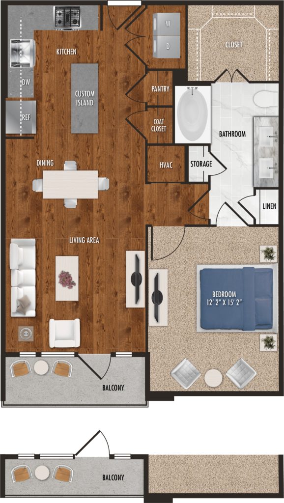 A5 1bed/1bath love