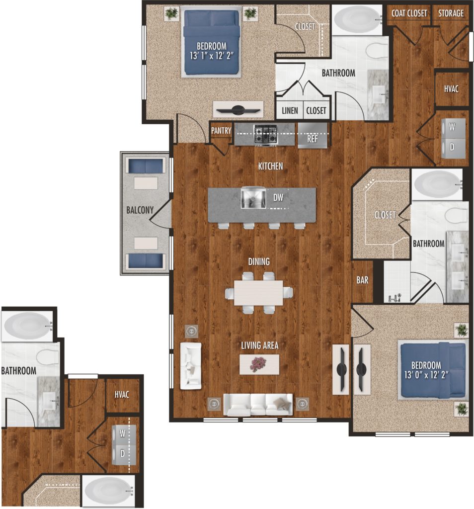 B5 - 2 Bed / 2 Bath in Houston